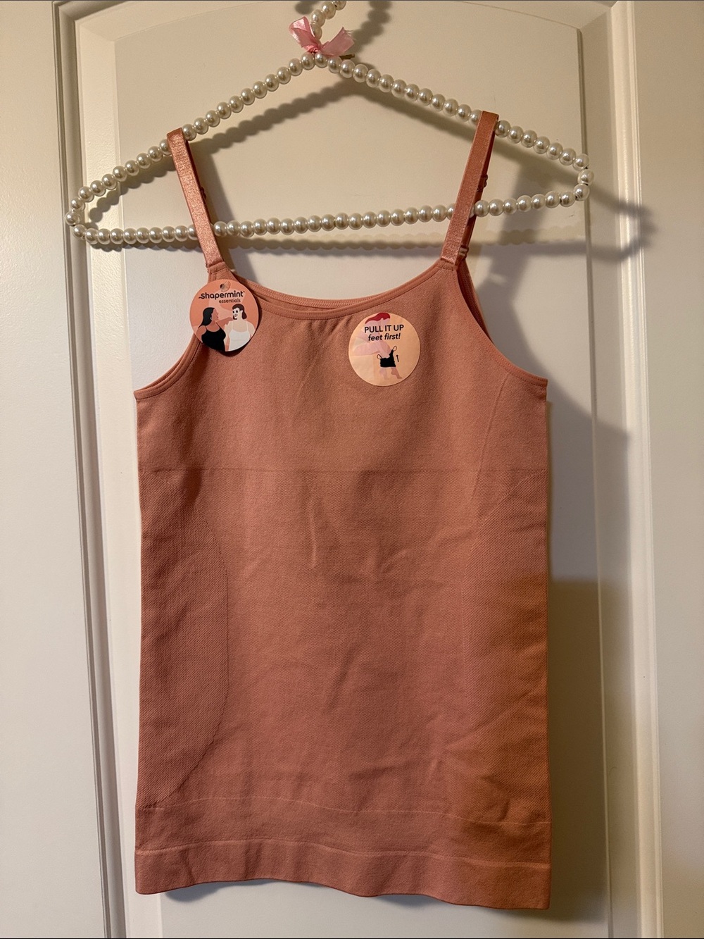 Shapermint Essentials Seamless Cami Tank — Dusty Rose Large
